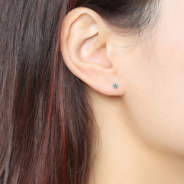Stainless Steel CZ Stud Earrings Wholesale