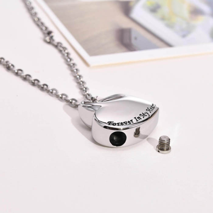 Wholesale Steel Heart-shaped Urn Necklace Pendant
