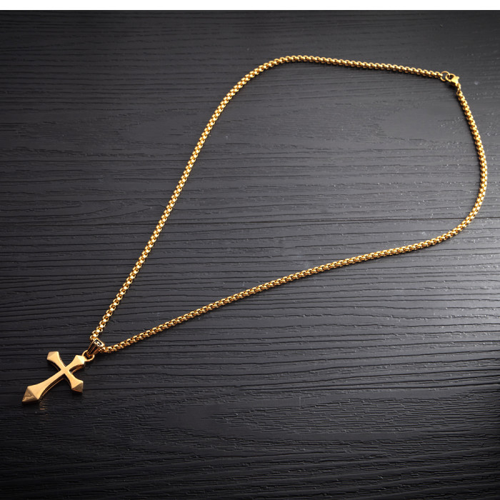 Wholesale Stainless Steel Jesus Charm Cross Chain Necklace