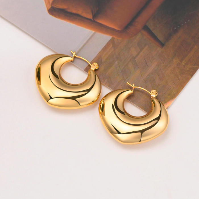 Wholesale Stainless Steel Heart Shape Hoop Earring