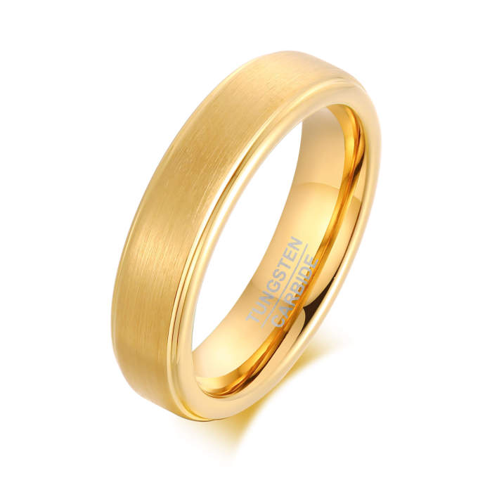 Wholesale Black and Gold Tungsten Ring for Amazon