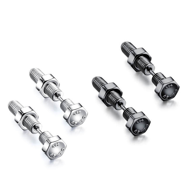 Wholesale Stainless Steel Screw Stud Earrings