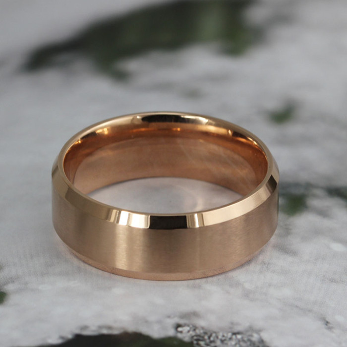 Wholesale Stainless Steel Rose Gold Wedding Band