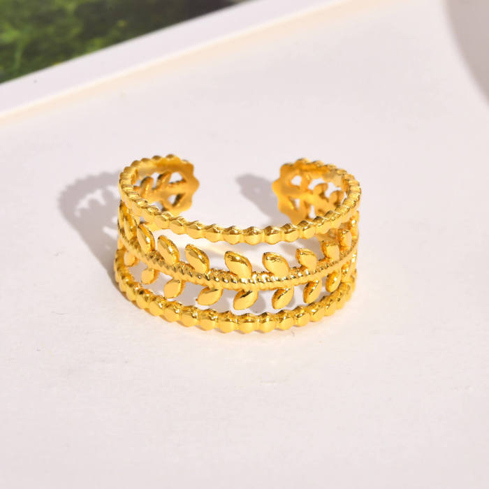 Wholesale Stainless Steel Leaf Opening Ring