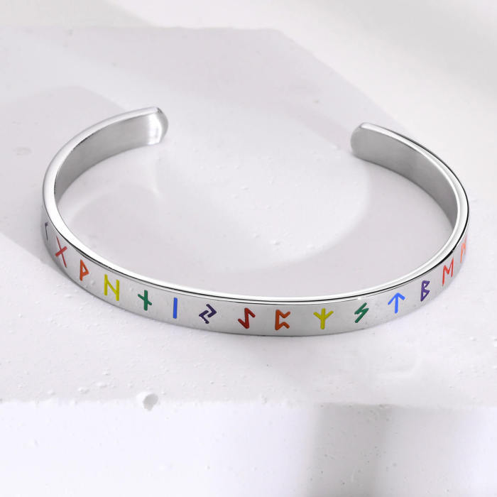 Wholesale Stainless Steel Bangle with Viking symbol