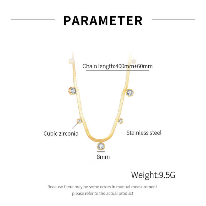 Wholesale Stainless Steel Necklace with CZ Charm