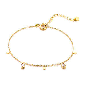 Wholesale Stainless Steel Women Bracelet with CZ