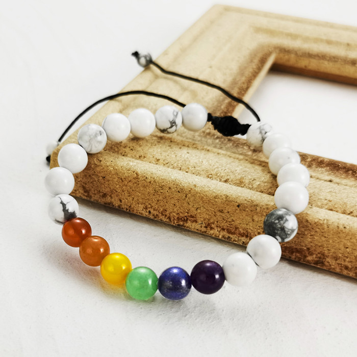 Wholesale Rainbow Lava Beads Bracelet