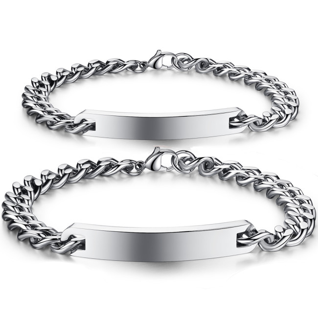 Wholesale Stainless Steel Blank Him and Her Bracelets