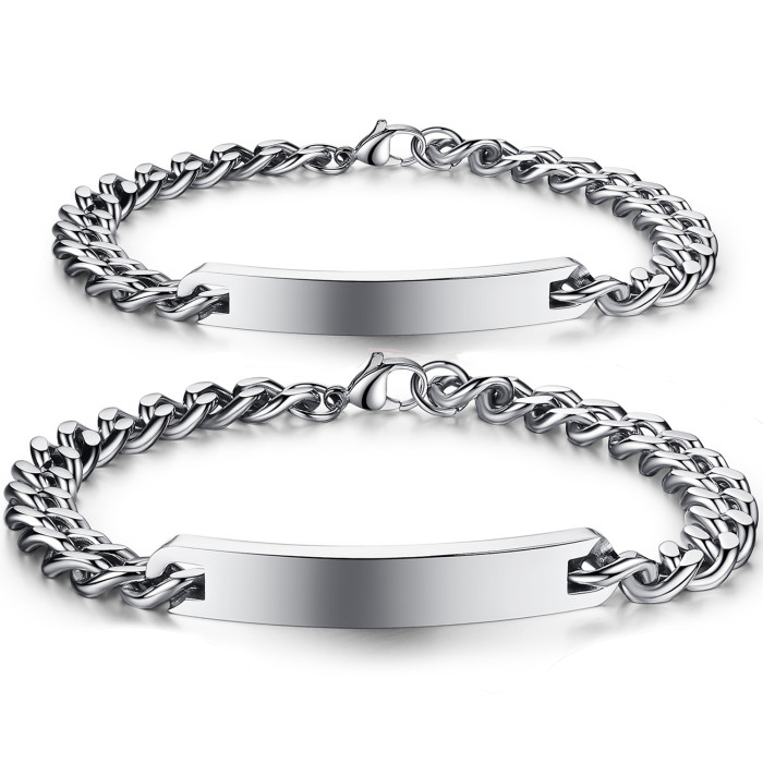 Wholesale Stainless Steel Blank Him and Her Bracelets