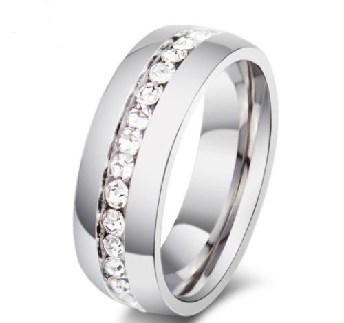 Wholesale Stainless Steel CZ Wedding Rings