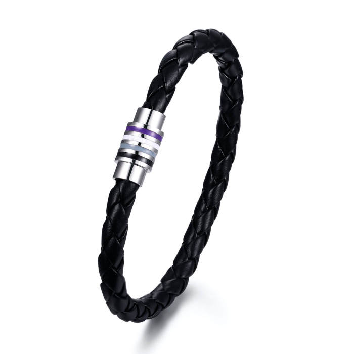 Wholesale Leather and Stainless Steel Buckle Bracelet