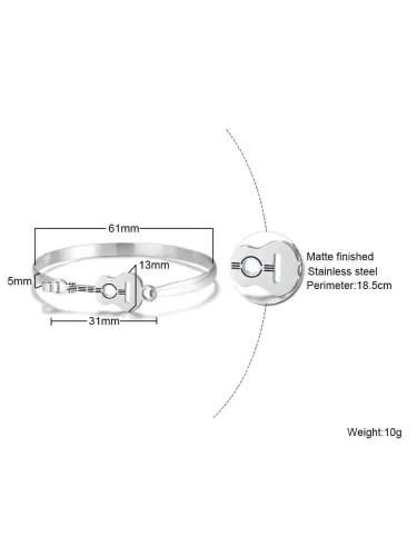Wholesale Stainless Steel Bangle with Guitar