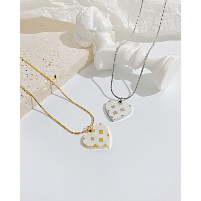 Wholesale Stainless Steel Ins Style Heart Pendant