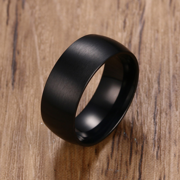 Wholesale Stainless Steel Mens Black Wedding Bands