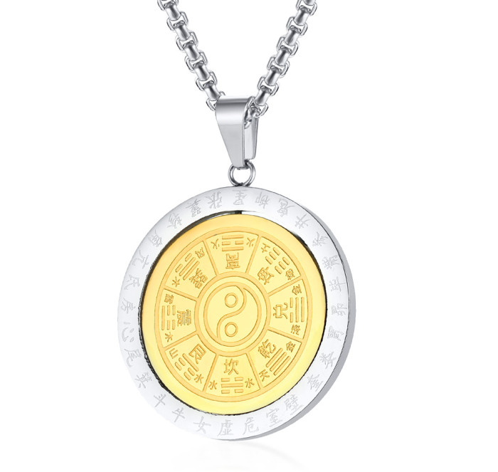 Wholesale Stainless Steel Rotating Eight-Trigram Pendant