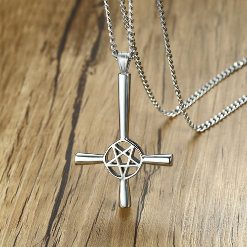 Wholesale Stainless Steel Satan Cross Pendant