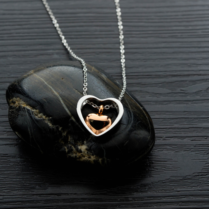 Wholesale Stainless Steel Jewelry Heart Urn Pendant