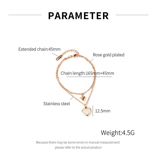 Wholesale Stainless Steel Women Bracelet with Hearts