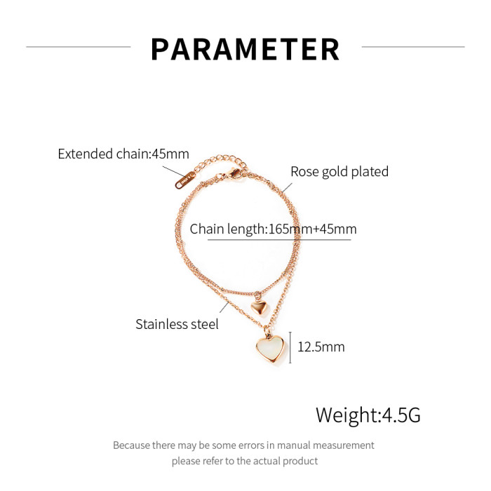Wholesale Stainless Steel Women Bracelet with Hearts