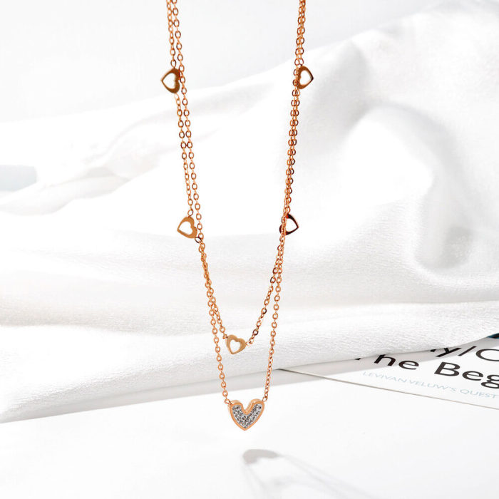 Wholesale Stainless Steel Women Necklace with Heart