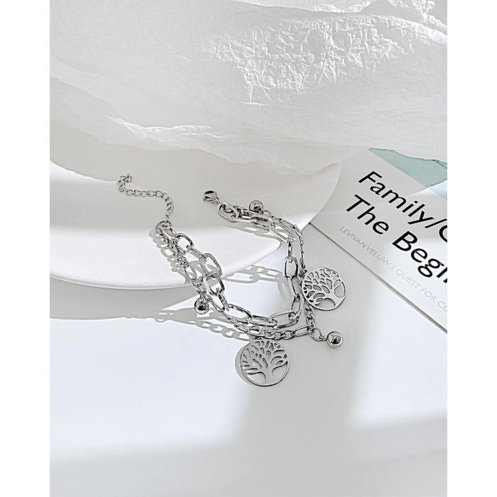 Wholesale Stainless Steel Bracelet with Lifetree