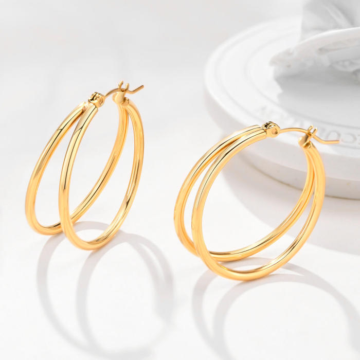 Wholesale Stainless Steel Chunky Hoop Earrings
