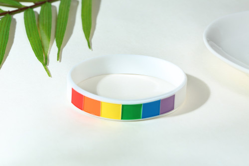 Wholesale Pride Rainbow Sport Rubber Wristbands Bracelet