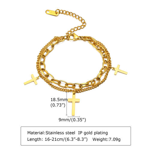 Wholesale Stainless Steel Bracelet with Cross