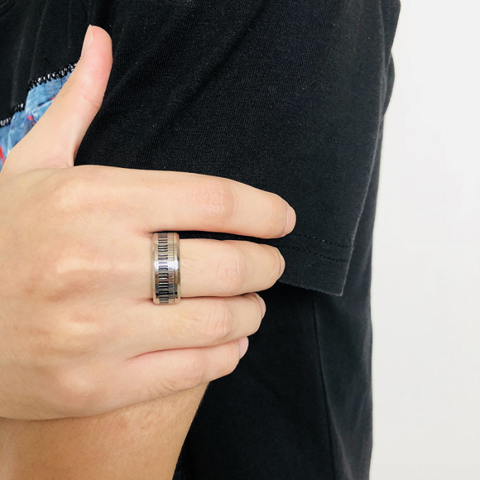 Wholesale Stainless Steel Piano Spinner Ring Band