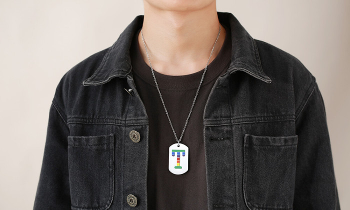 Wholesael Stainless Steel Rainbow Pride Dog Tag