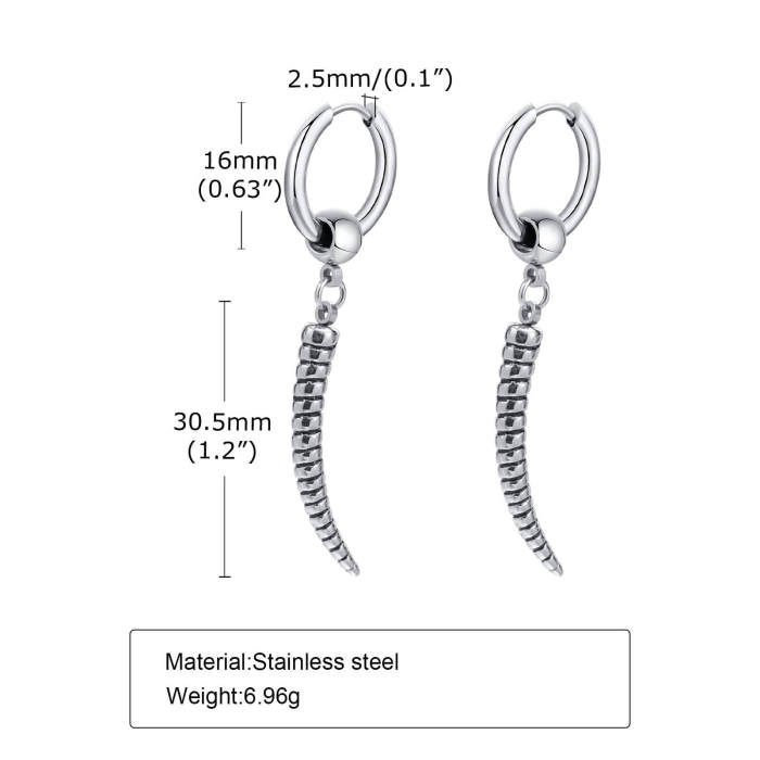 Wholesale Men's Hip Hop Fashion Earrings