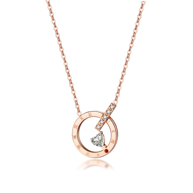 Wholesale Stainless Steel Womens Rose Gold Pendant Necklaces