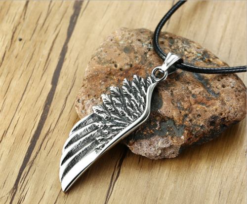Wholesale Stainless Steel Wing Pendant Necklace