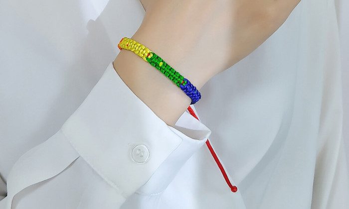 Wholesale Handmande Rope Rainbow Bracelet