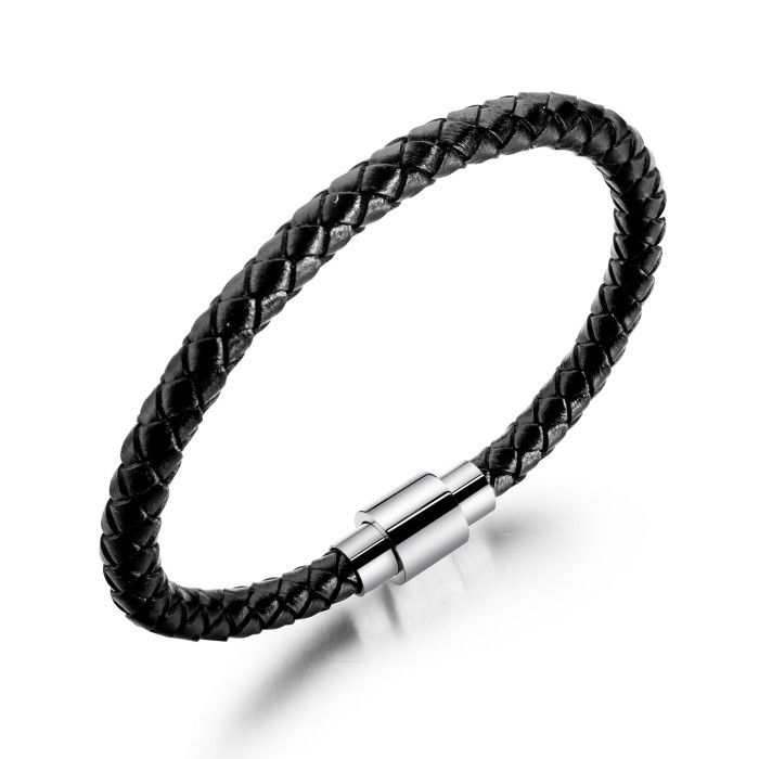 Wholesale Leather Cuff Bracelet with Magnetic Closure