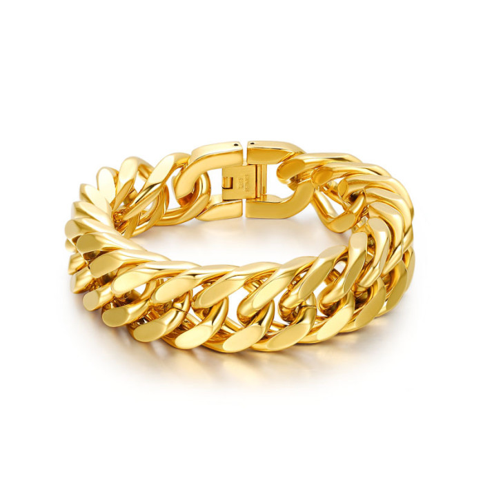 Wholesale Mens Stainless Steel Carbine Chain Bracelet