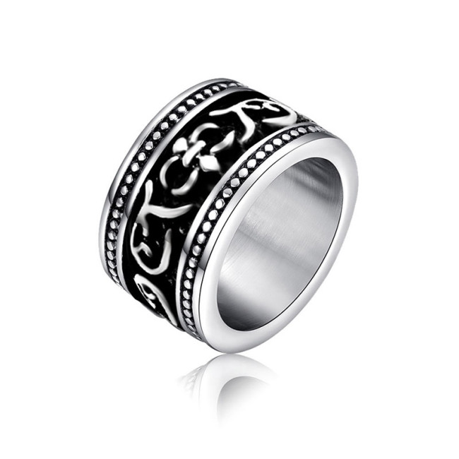 Wholesale Mens Fleur De Lis Ring Band Stainless Steel