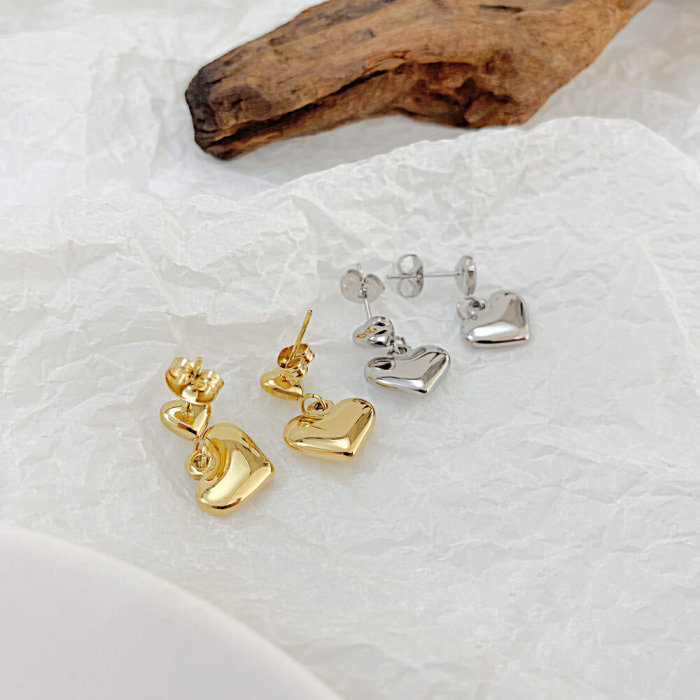 Wholesale Stainless Steel Heart Earrings