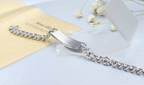 Fashion 316L Stainless Steel Chain Rainbow ID Bracelets Gay Jewelry