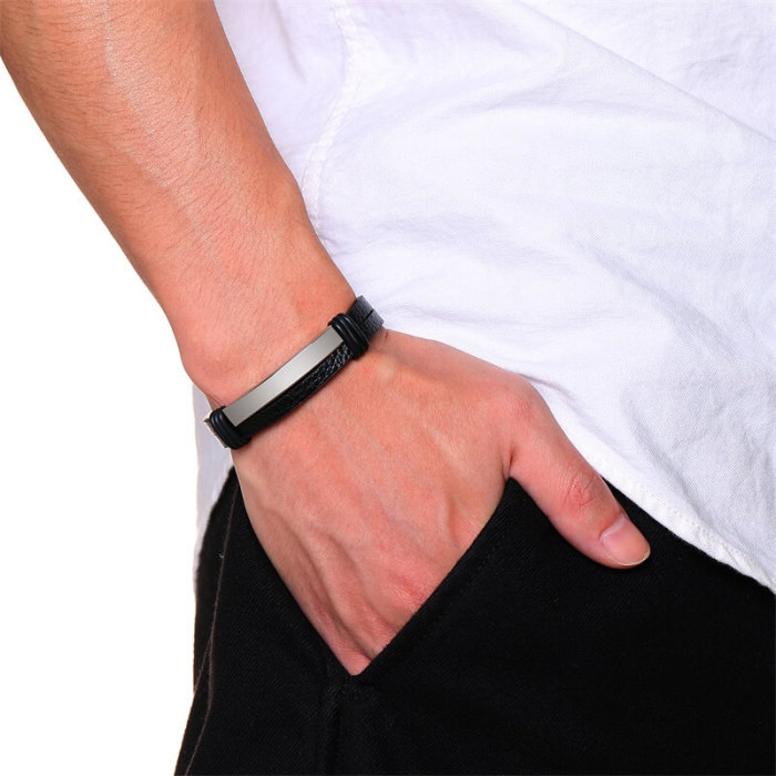 Wholesale Mens Leather Bracelet