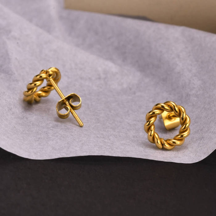 Wholesale Stainless Steel O Stud Earrings