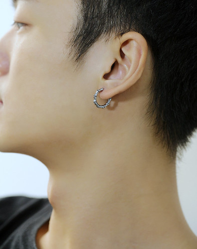 Wholesale Steel Hip Hop Punk Bamboo Earrings