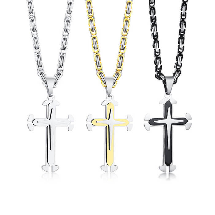 Wholesale Stainless Steel Cross Chains for Men