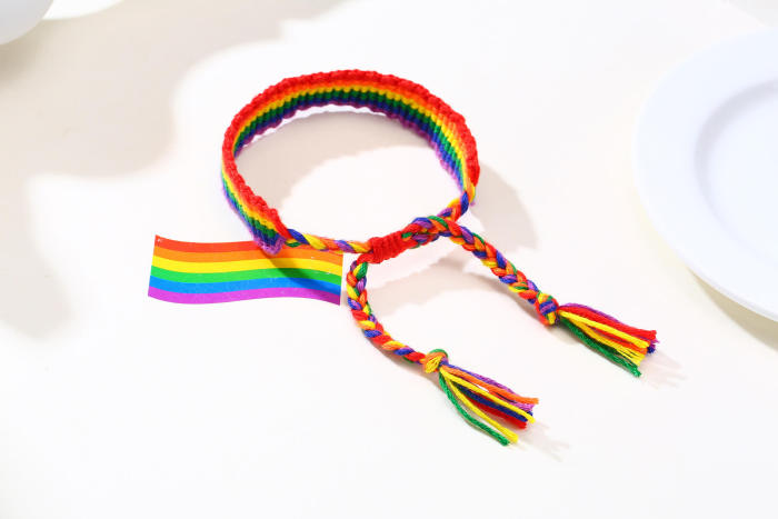 Wholesale Handmande Pride Rainbow Bracelet