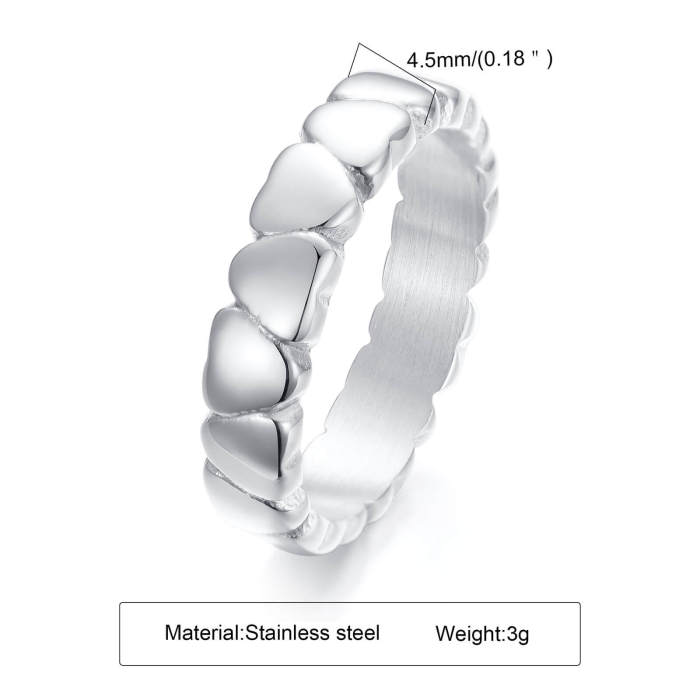 Wholesale Stainless Steel Heart Ring