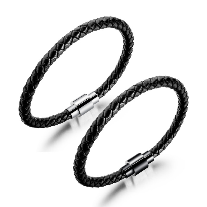 Wholesale Leather Cuff Bracelet with Magnetic Closure
