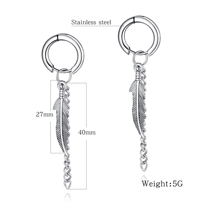 Wholesale Stainless Steel Mens Earring Fashion 2019