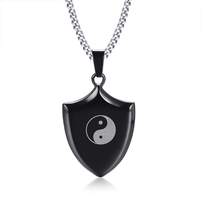 Wholesale Stainless Steel Mens Black Pendant