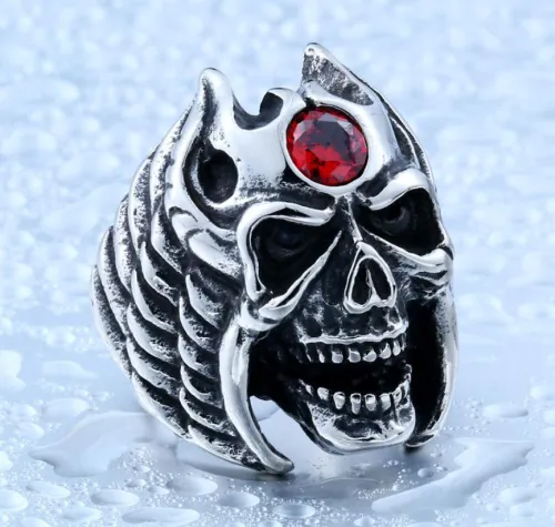 Wholesale Stainless Steel CZ biker jewelry for sale
